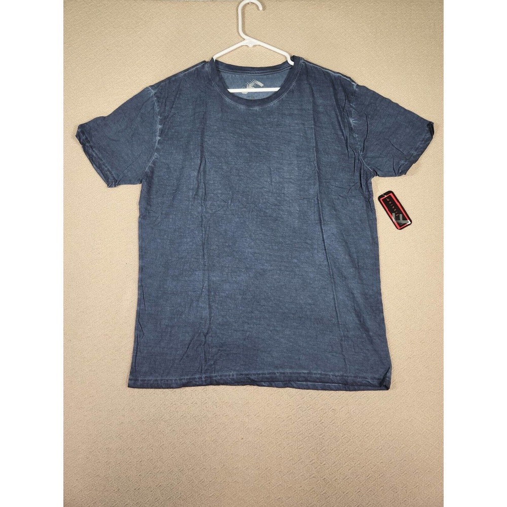 Fission Shirt Mens Large L Blue Stretch Cotton Blend Pullover Crew Neck NWT